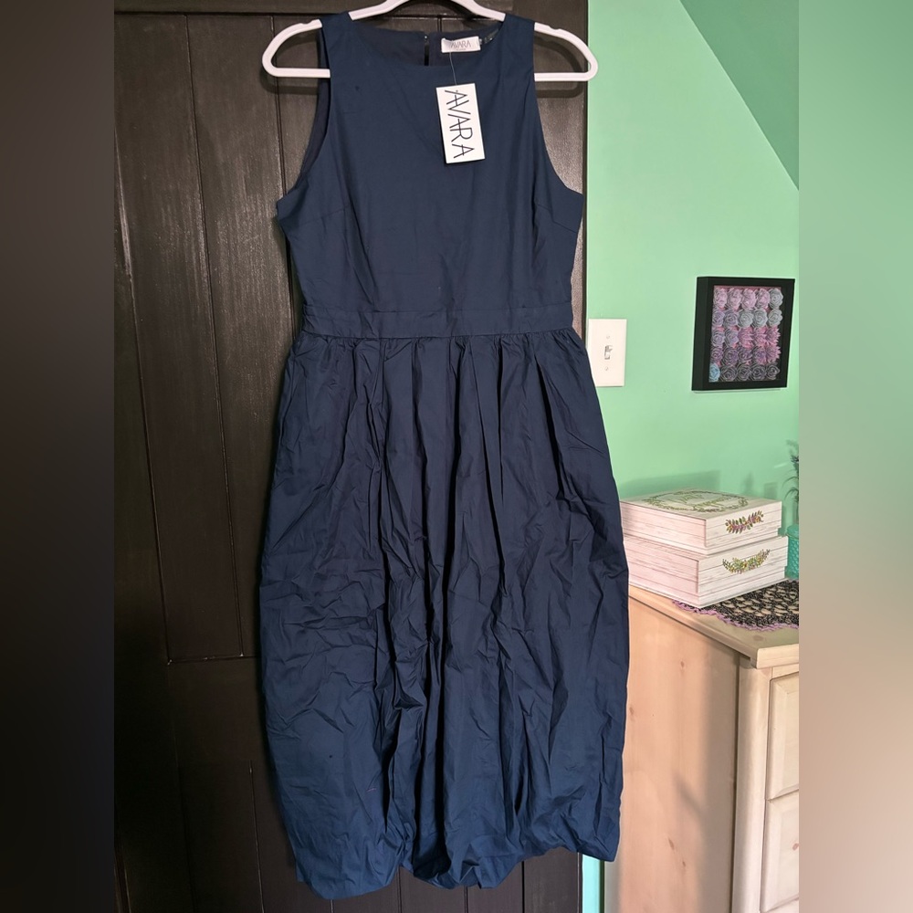 AVARA Navy Blue Dress